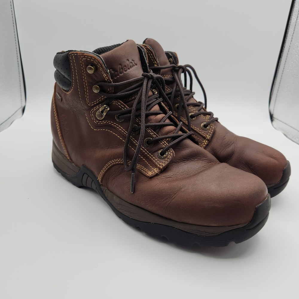 Cabela's Roughneck Ledger Work Boots Mens 11.5 Brown Leather Waterproof Lace Up